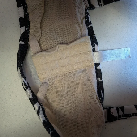 LANE BRYANT/Cacique SWIM PALM LEAVES STRAPPY UNDERWIRE BIKINI TOP-sz 46F - Picture 5 of 7